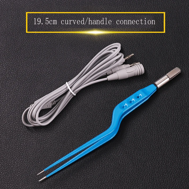 Bipolar coagulation tweezers European standard ophthalmic film plug-in electrode tweezers coagulation line high temperature and