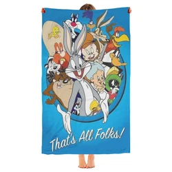 Microfiber Beach Towel Looney Tunes Print Quick Dry Sandless Beach Blanket Soft Comfortable for Men Women Camping Pool Towel