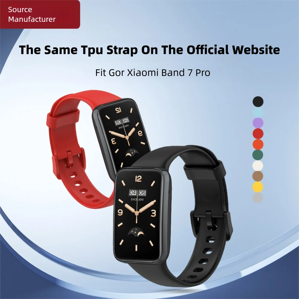 نفس حزام ساعة Tpu على الموقع الرسمي لـ Xiaomi Band 7 Pro سريع الإصدار مقاوم للماء وقابل للتعديل للجنسين ·
