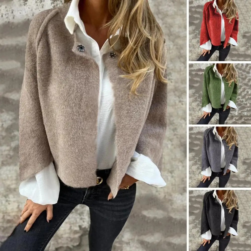 Women Thick Jacket Cozy Winter Women's Fleece Cardigan with Windproof Technology Stylish Outdoor Coat for Maximum Heat Retention