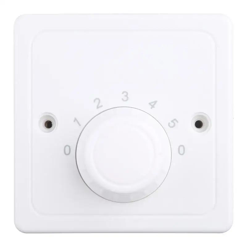 220V Universal Adjustment Ceiling Fan Speed Control Wall Button Dimmer Five Gears Fan Speed Adjuster Dropship