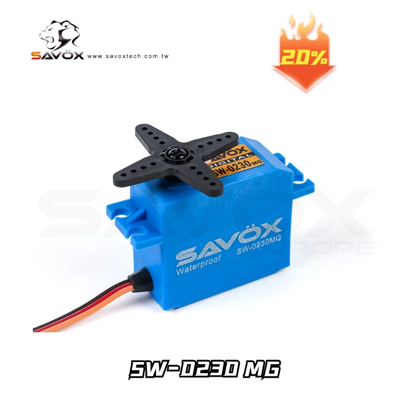 Oryginalny Savox SW 0230MG Servo 0.13S 8kg 7.4V wysokonapięciowy silnik DC cyfrowy wodoodporny Buggy RC zdalnie sterowane auto do driftu turystyczny