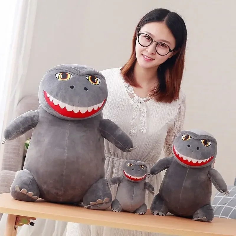 20-50cm figurka Anime Godzilla wypchana kreskówka król potwora Kawaii Plushes urocze zabawki dla dzieci prezent urodzinowy