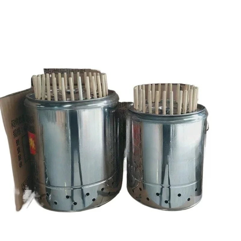 

Barrel-shaped Internet celebrity barbecue grill with charcoal grill Full set of outdoor barbecue grill Court indoor