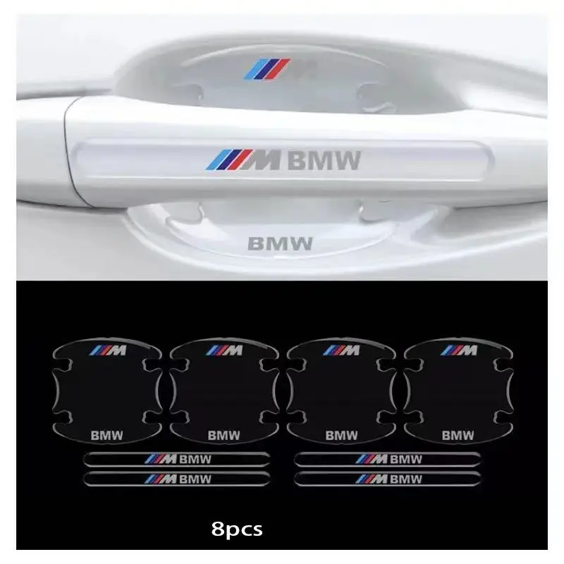 3D Car Door Bowl Handle Protector Stickers Transparent Anti-scratch Film For BMW M M3 M5 X1 X3 X5 X6 E90 E91 E92 E93 M3 E60 IX5