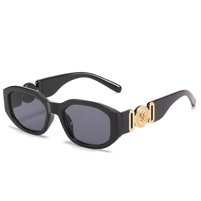 9224   Small Square Box OutdoorUV400Sunglasses Fashion Multilateral Special-Shaped Personality Pattern Sunglasses