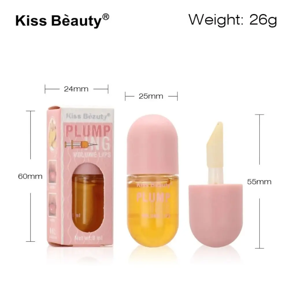 Neue langlebige Lip Plumper Oil Gloss Fade Lip Lines Lip Sleeping Mask Erhöht das Lippenvolumen Sofortiges Lip Serum Collagen