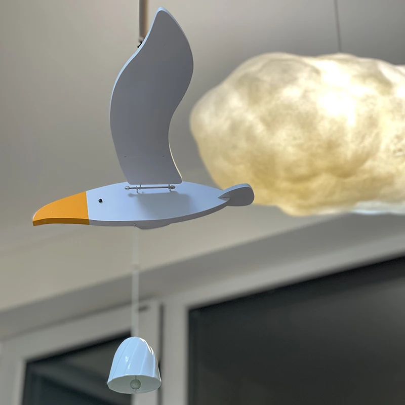 Home Seagull Aerial Hanging Decoration Bird Balance Pendant Wind Chime Decoration Aesthetic Room Decor Wind Chimes
