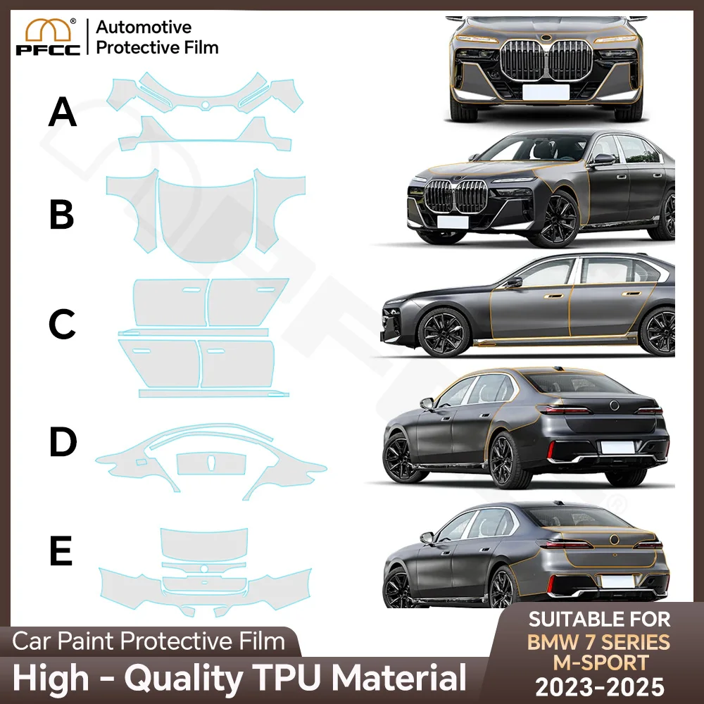 Pre-cut Paint Protection Film TPU PPF For BMW 7 Series G70 M Sport 2023 2024 Car Body Transparent Anti-scratch Repair Sticker
