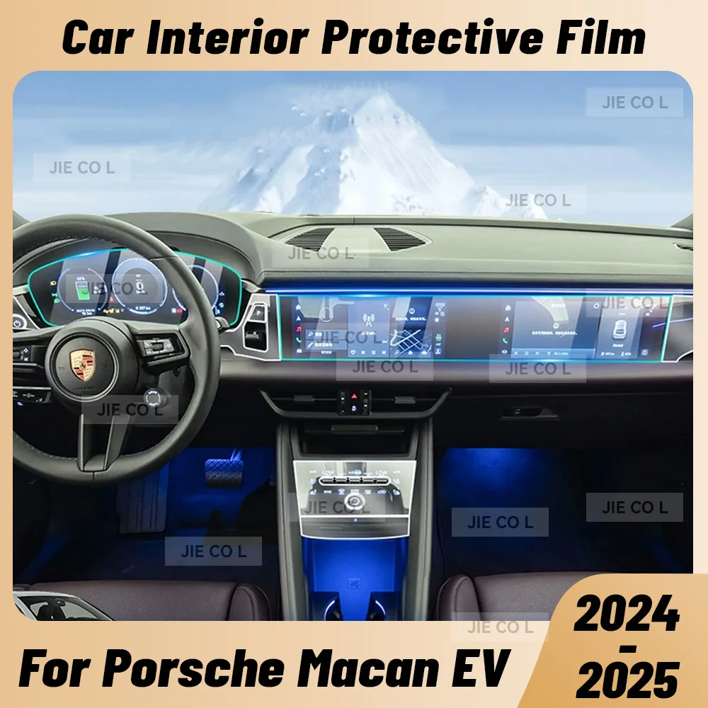 

Anti-scratch Car Interior Center Console Media Dashboard Navigation TPU Protector Film For Porsche MACAN EV 2024 2025 Sticker