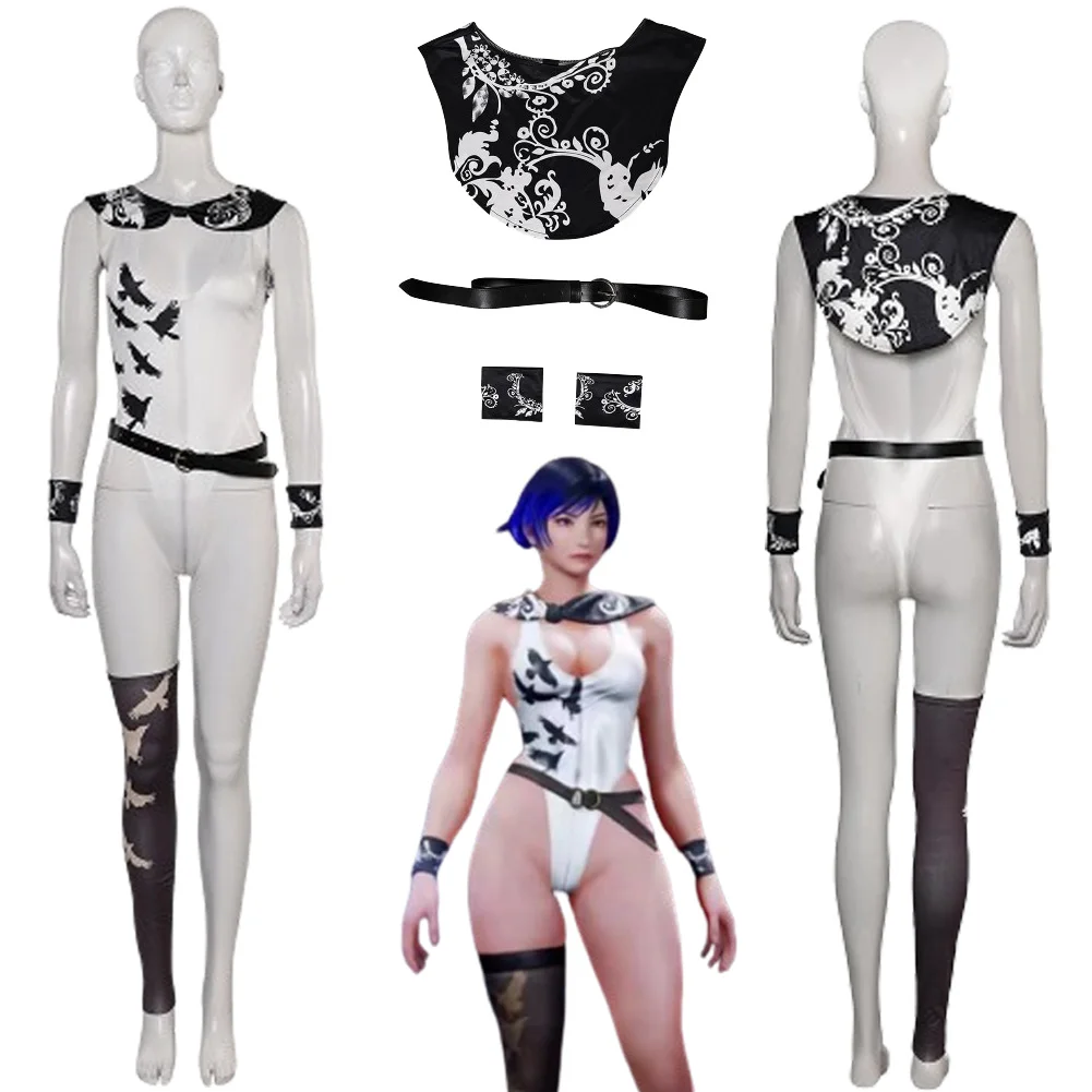 زي تنكري للنساء ، لعبة أنيمي ، شال خيالي ، بذلة مع حزام ، ملابس الهالوين ، بدلة تنكرية ، Tekken8 ، للكبار