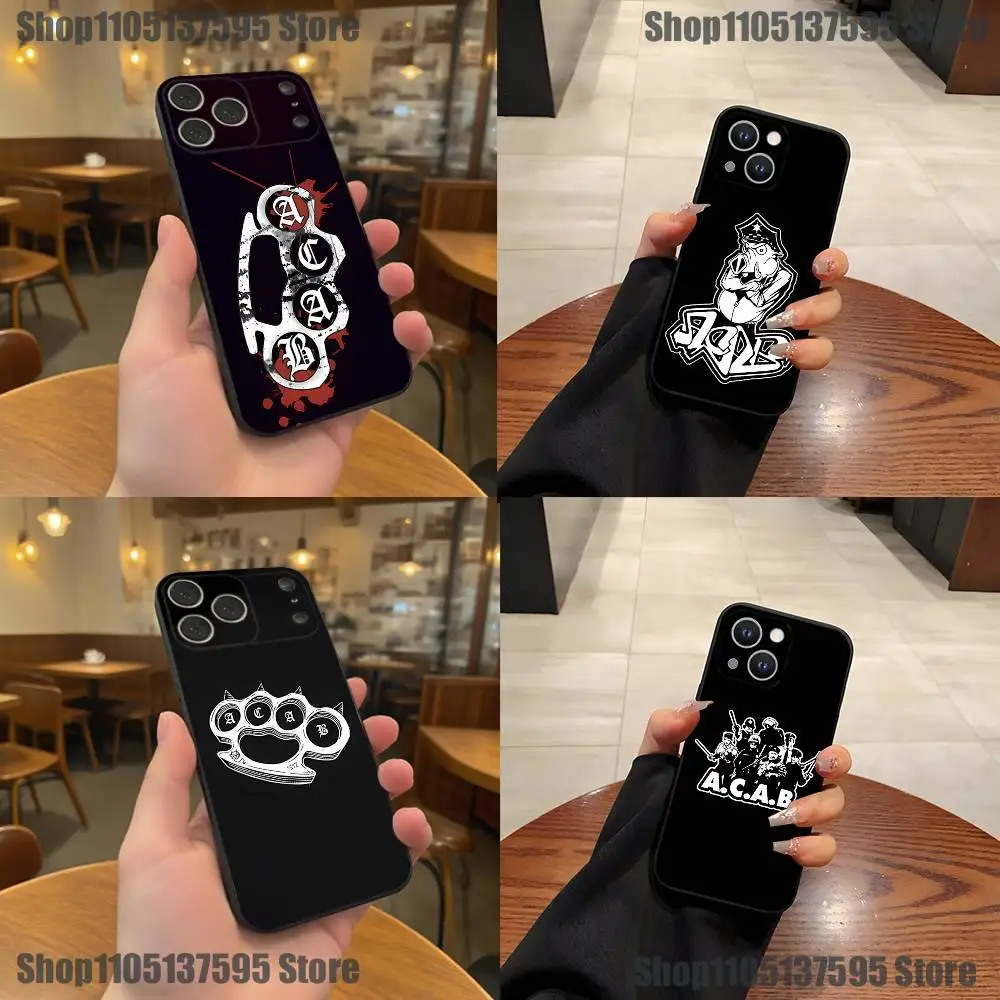 

Ultras Acab Phone Case For iPhone 17,16,15,14,13,12,11,Pro,XS,Max,XR,Plus,E,SE4,Mini Black Soft Cover