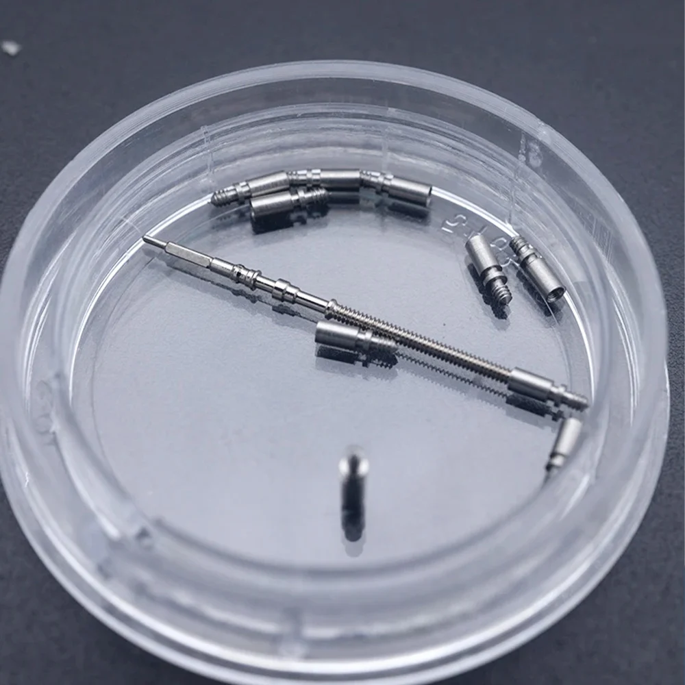 Extensores de haste de relógio de 0.9mm, trocador adequado para 8215 8205 4r36 4r36 nh35 nh36 movimento coroa enrolamento conector de haste