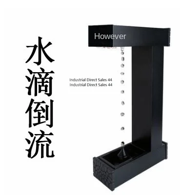 

Anti-gravity time hourglass gravity suspended water droplets back office ornaments black technology artifact birthday gift