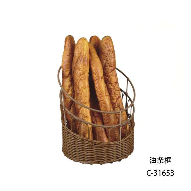 Rattan churros basket frame, French bread basket frame, hollowed-out French stick storage basket, storage basket.