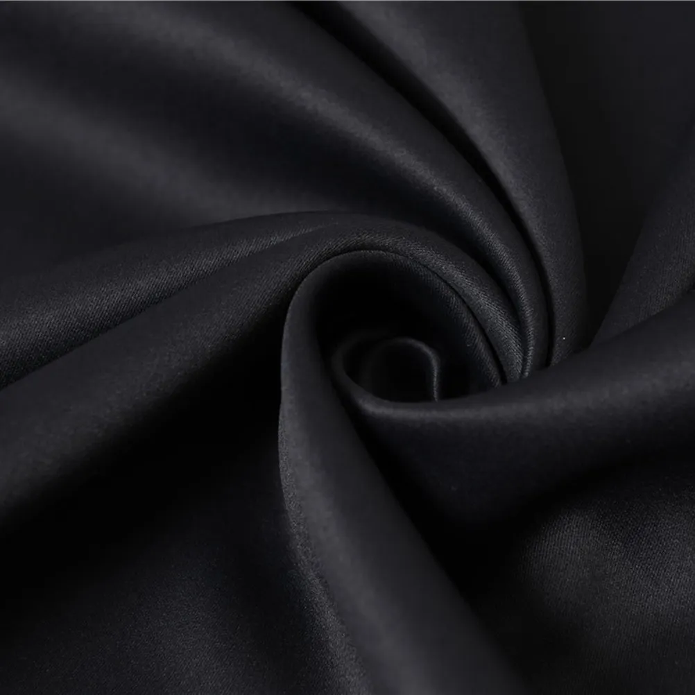 2Pcs Blackout Curtain for Home Heavy Duty Light Filtering Window Treatment Decorative Curtain for Living Room Bedroom Brown view 3