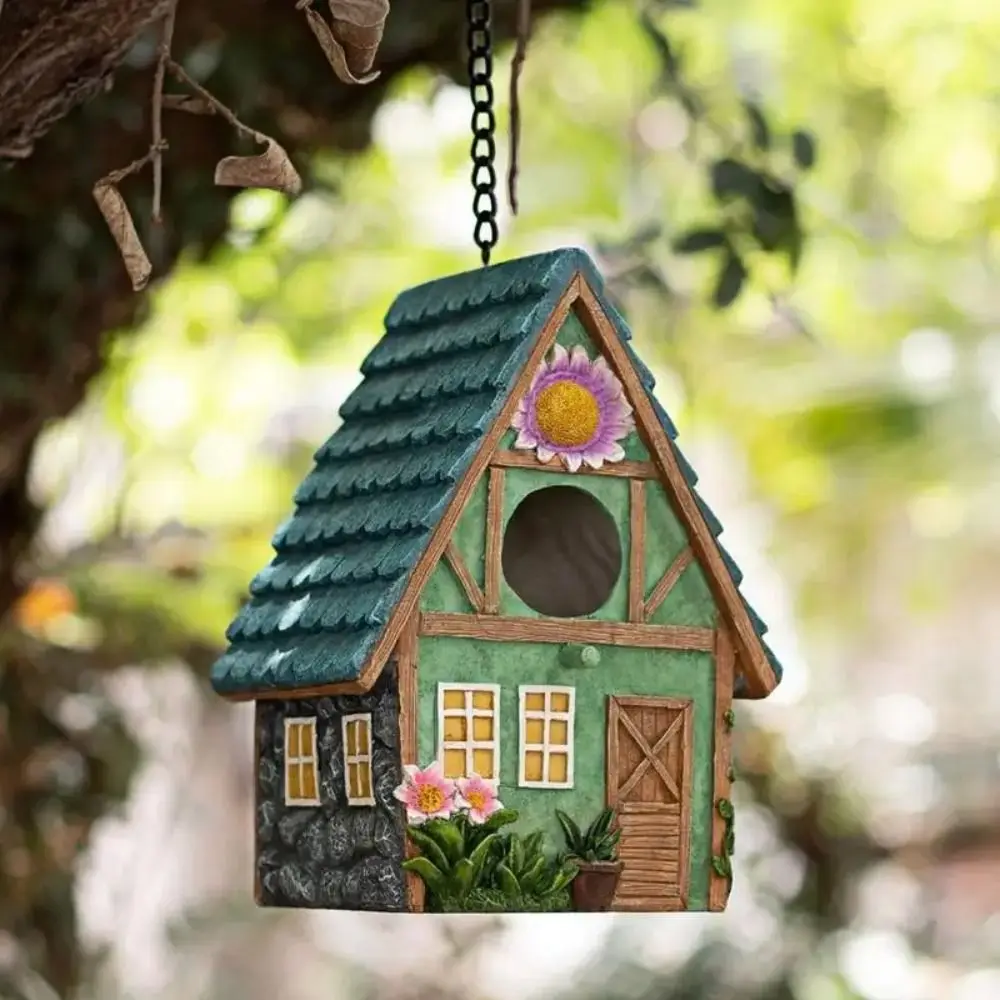 

Craft Accessories Cute Bird House Outdoor Resting Place Garden Art Yard Decoration Durable DIY Cartoon Sculpture