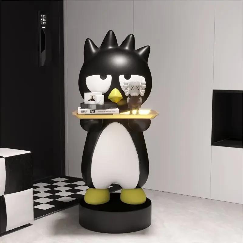 Cool penguin floor-standing ornaments TV cabinet living room sofa coffee table next to large decorative large creative welcome