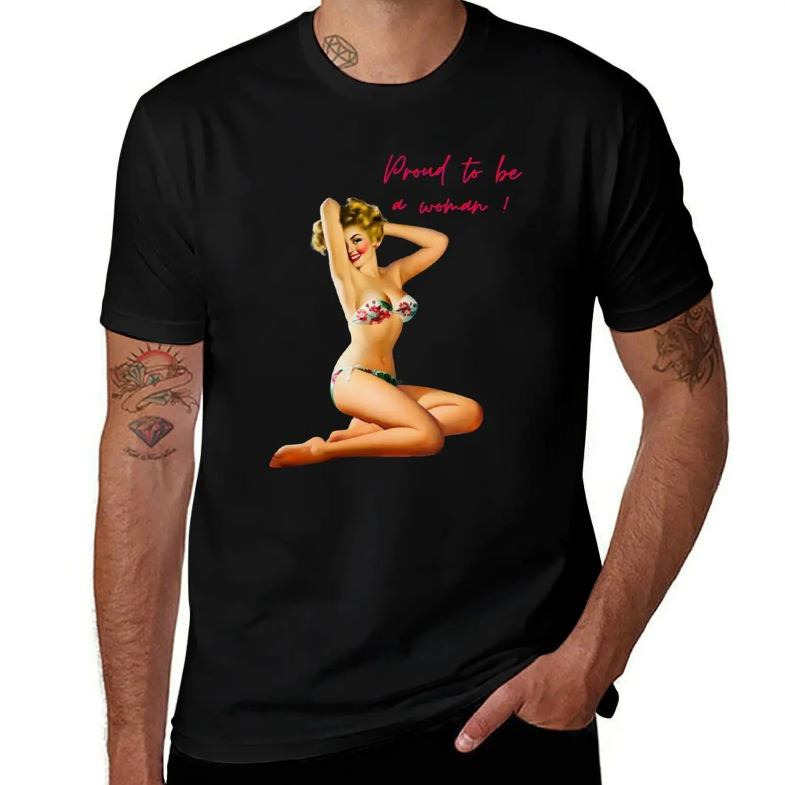 Proud to be a woman - Pop art designs, 1950s designs, suggestive designs T-Shirt Blouse hippie clothes mens t shirts pack