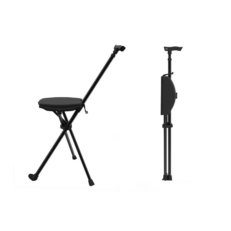 Multifunctional Folding Stool,Elderly Crutch Stool,Creative Cane Chair,Outdoor Mountain Chair,Travel Camping Chair,Portable Seat