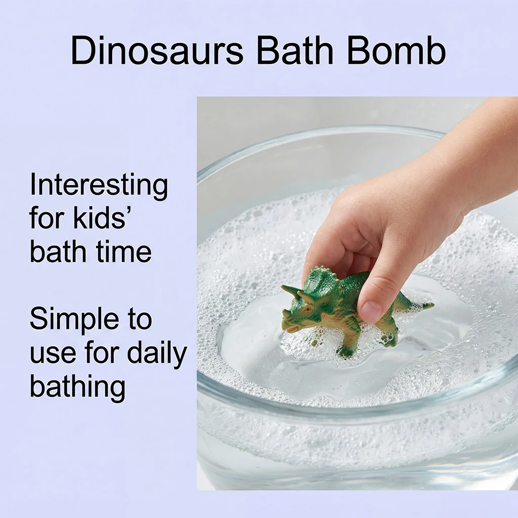 Dinosaur Egg Bath Salts With Surprise Colorful Rich Bubble Shower Relax Bath Salts Kids Gifts Set Fizzy Spa Bath Ball