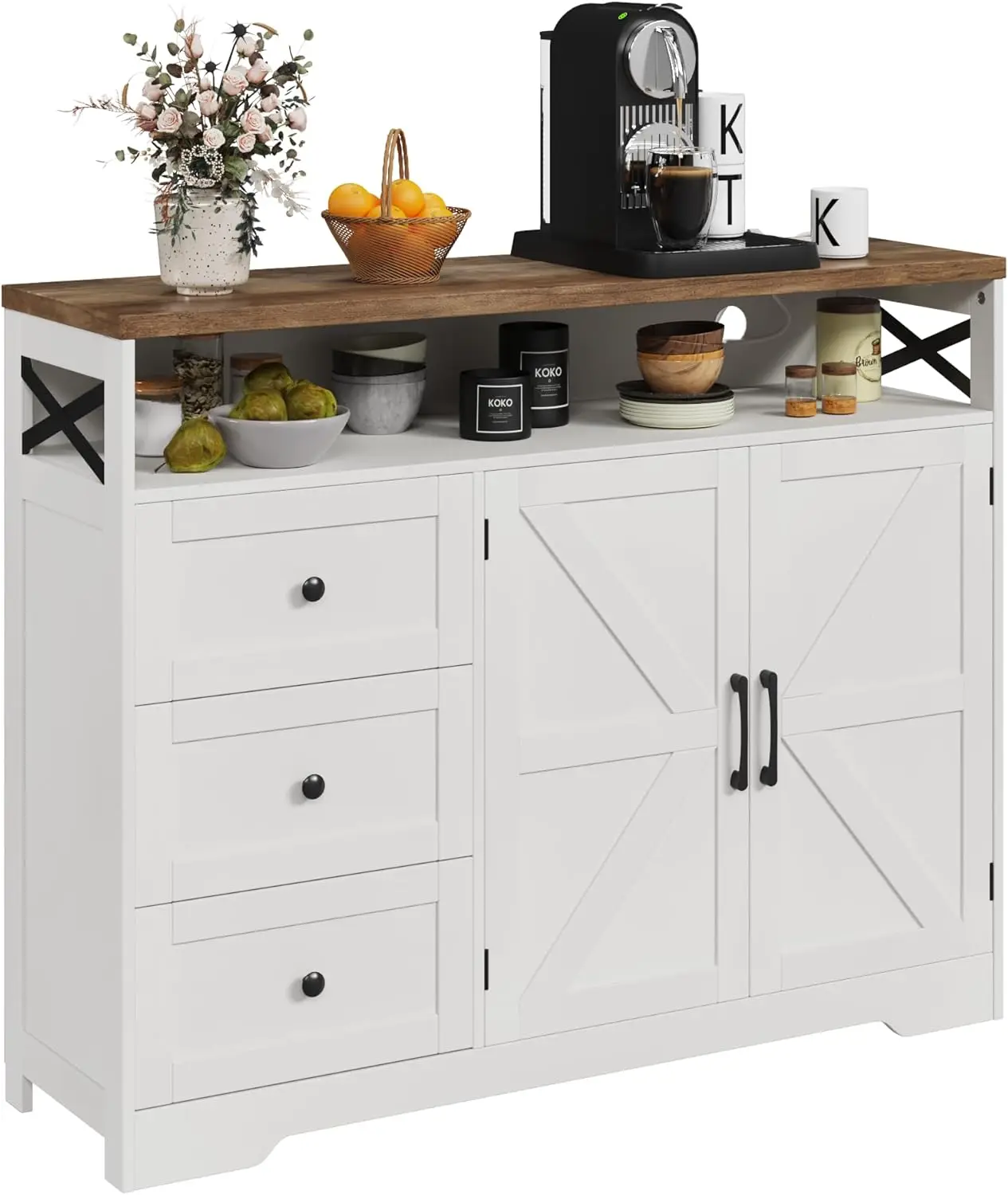 

Buffet Cabinet with Drawers & Open Shelf, Sideboard with Storage,There are many styles for you to choose from