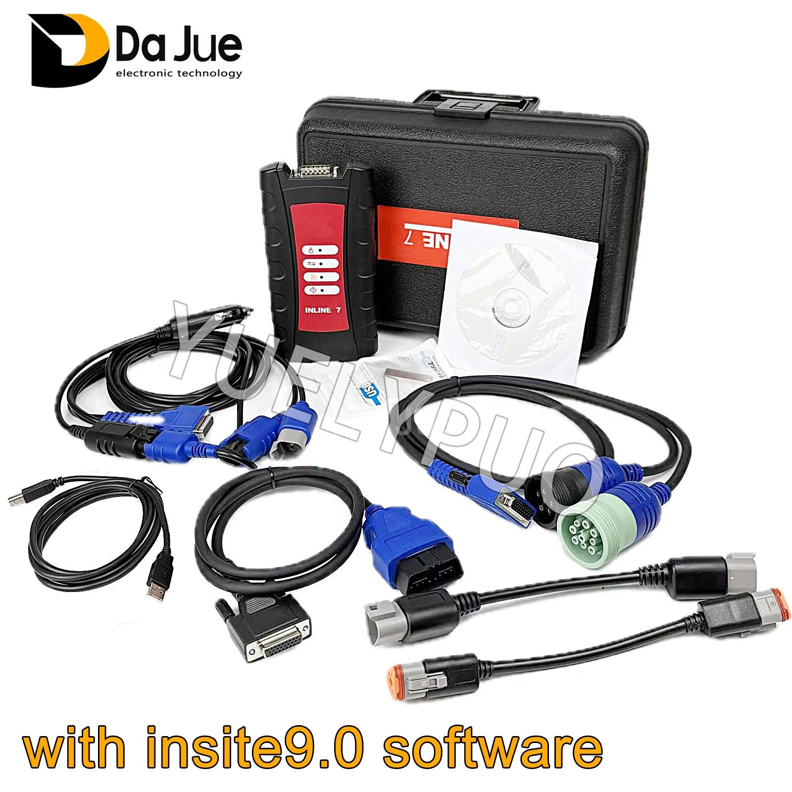 Suitable for INLINE 7 Data Link Adapters Suitable for Cummins Truck Diagnostic Tools Suitable for Cummins Insite 9.0