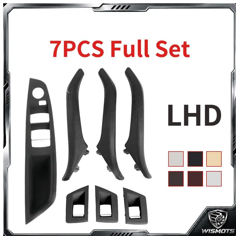 Left Right Side Driver Cars Interior Leather Door Handles 7PCS Full Set for BMW5 Series F10 F11 51417225866