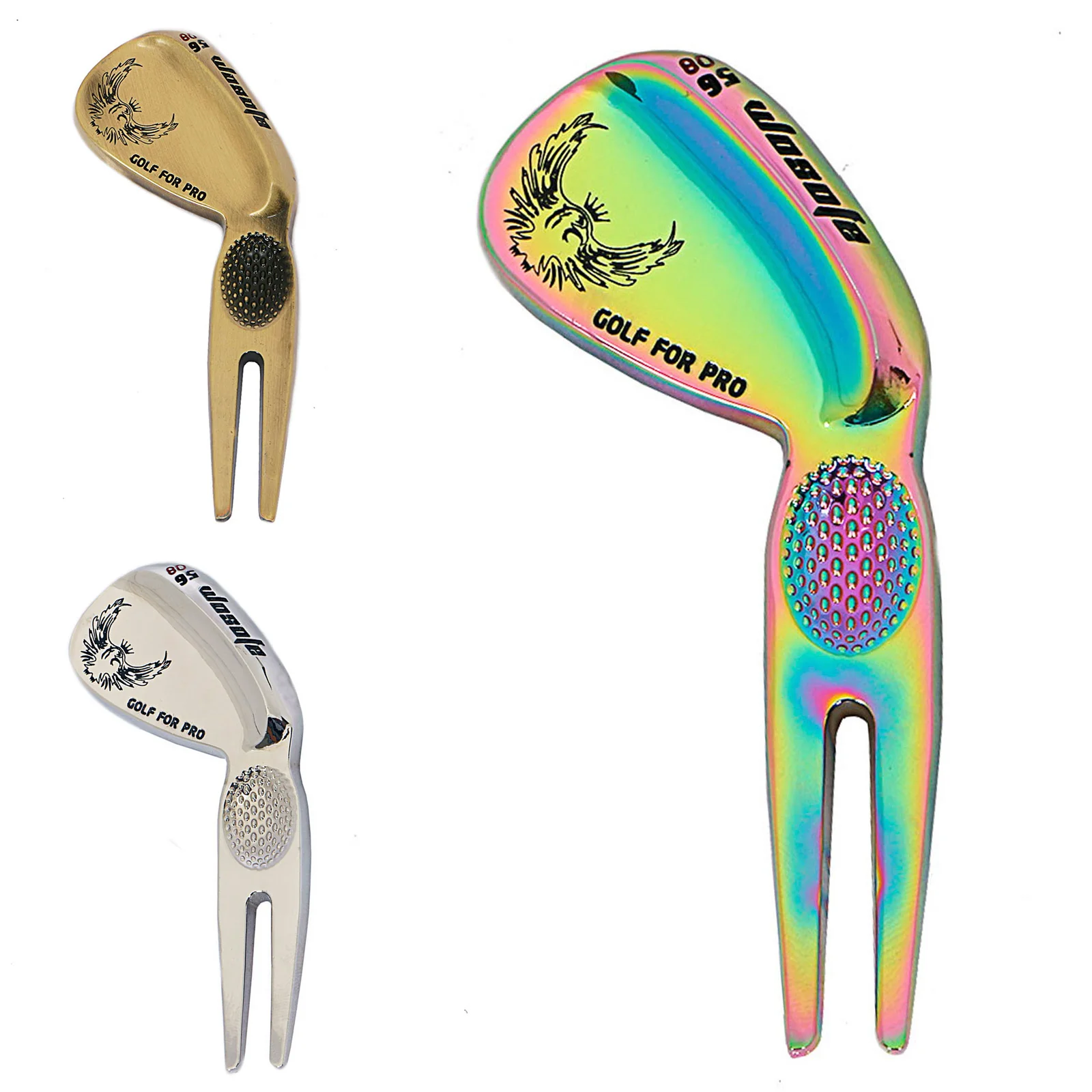 Immagine 3: 1 Pezzo Riparatore di Divot a Forma di Mazza da Golf in Lega di Zinco, Accessorio per Campi da Golf