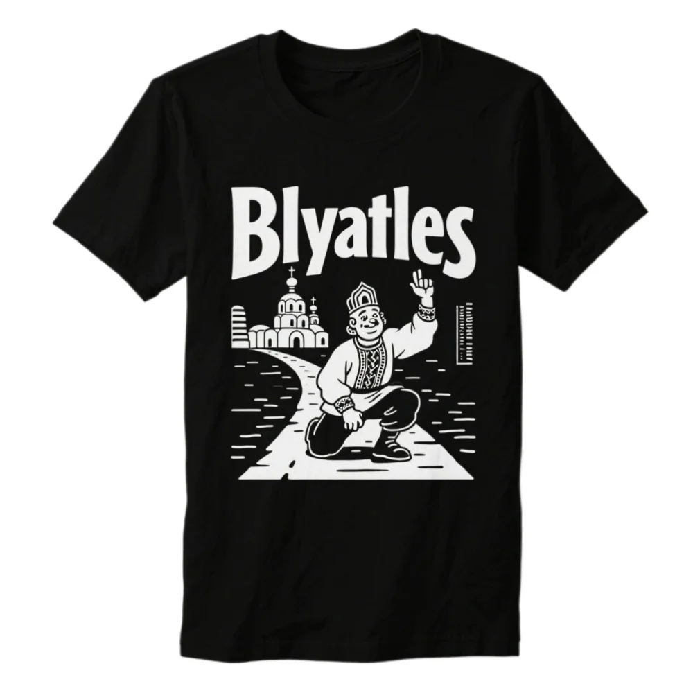 

The Blyatles Funny Russian Slavic Abbey Road Squat Gift T-Shirt. Summer Cotton O-Neck Short Sleeve Mens T Shirt New S-3XL