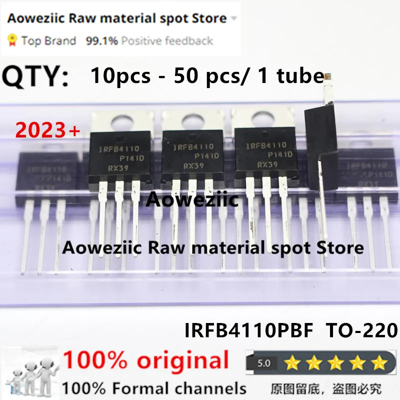 Aoweziic  2023+  100% New Imported Original  IRFB4110PBF IRFB4110 TO-220  MOS FET  100V 180A