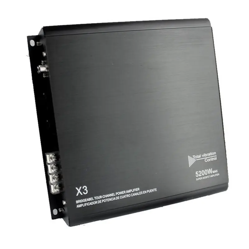 AAAEL-Amplificatore audio per auto Amplificatore di potenza in alluminio bidirezionale a 2 canali ad alta potenza da 5200 W per sistemi auto