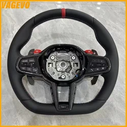 New carbon fiber leather steering wheel with M1 M2 for BMW G20 G30 G01 G02 G05 G06 G07 G08 G11 G12 G14 G15 G16, Car Accessories