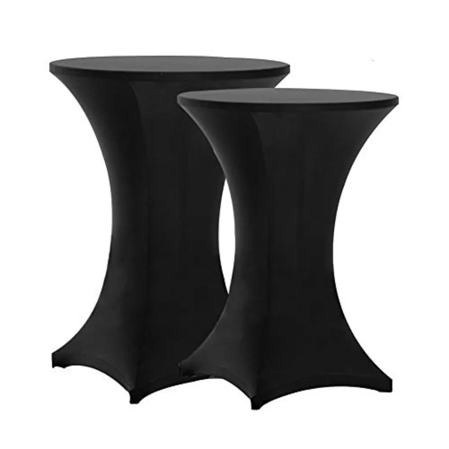 

Tina 2 Pack 32x43 Inch Highboy Spandex Cocktail Table Covers Black Cocktail Table Spandex Covers Fitted Stretch Cocktail Tablec
