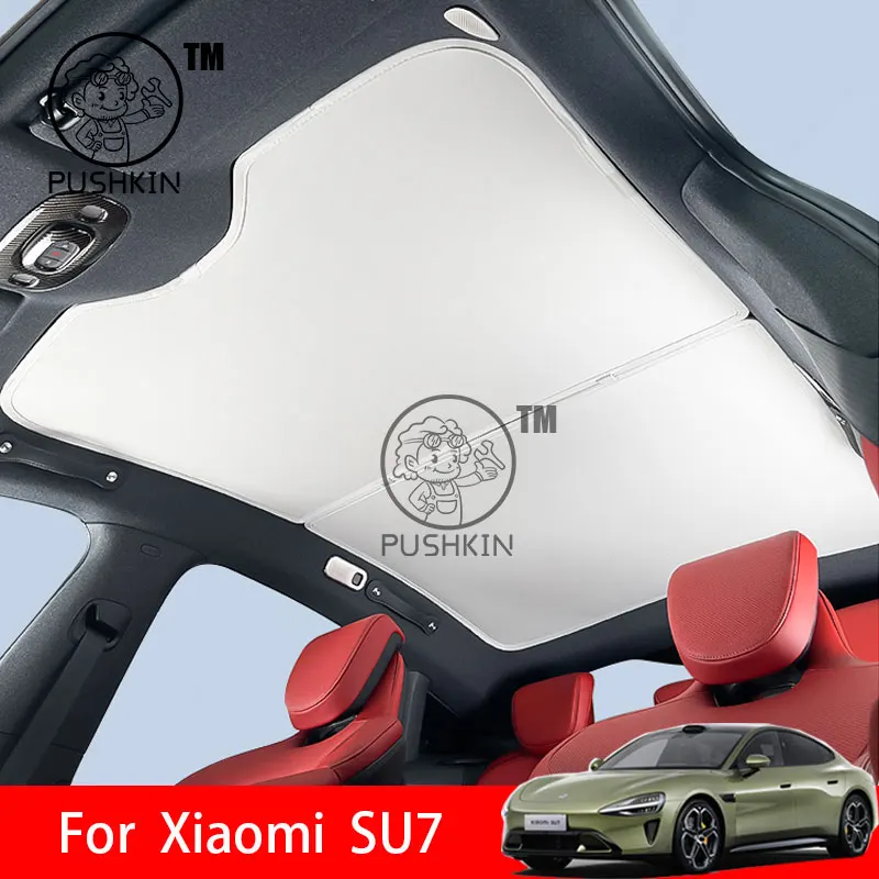 

Sunroof Sunshade Ice Cloth Car Roof Glass Front Rear Skylight Heat Insulation Sun Shade For Xiaomi SU7 2024 2025 Accessories