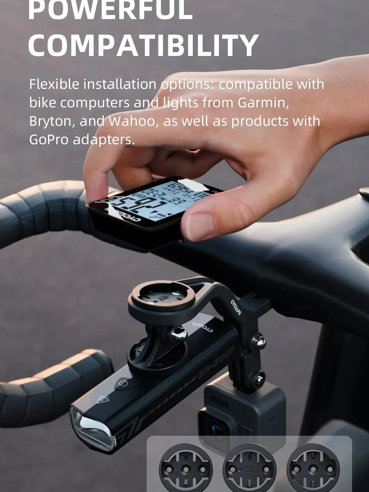 AliExpress CYCLAMI Bike Front Light Bracket Bicycle Computer Holder Handlebar Extension Holder for Wahoo Bryton Garmin Bracket