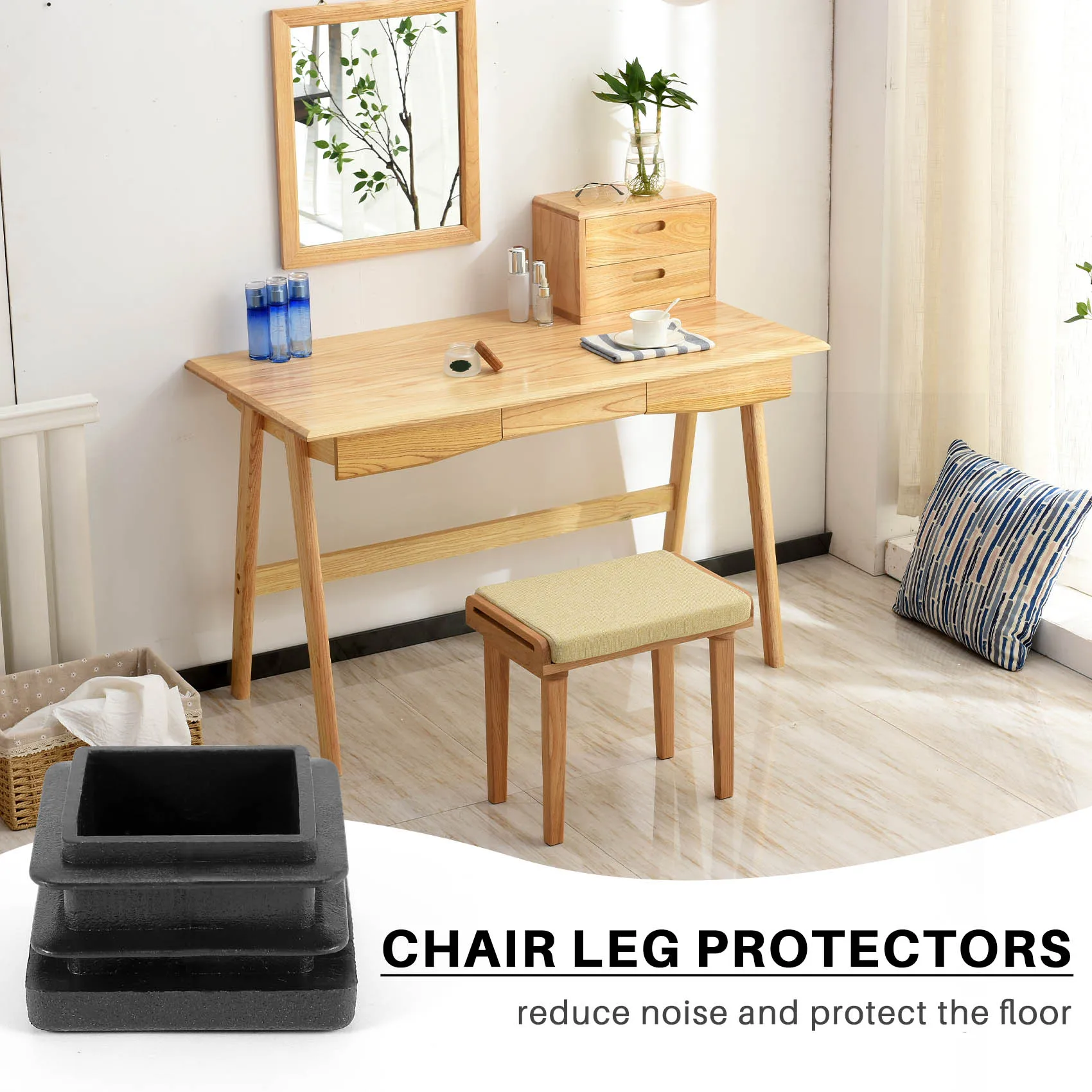 ABXF-200Pcs 1인치 사각 튜브 엔드 캡 플라스틱 플러그 튜브 엔드 캡 포스트 파이프 캡 커버 튜빙 인서트 의자 글라이드 플러그