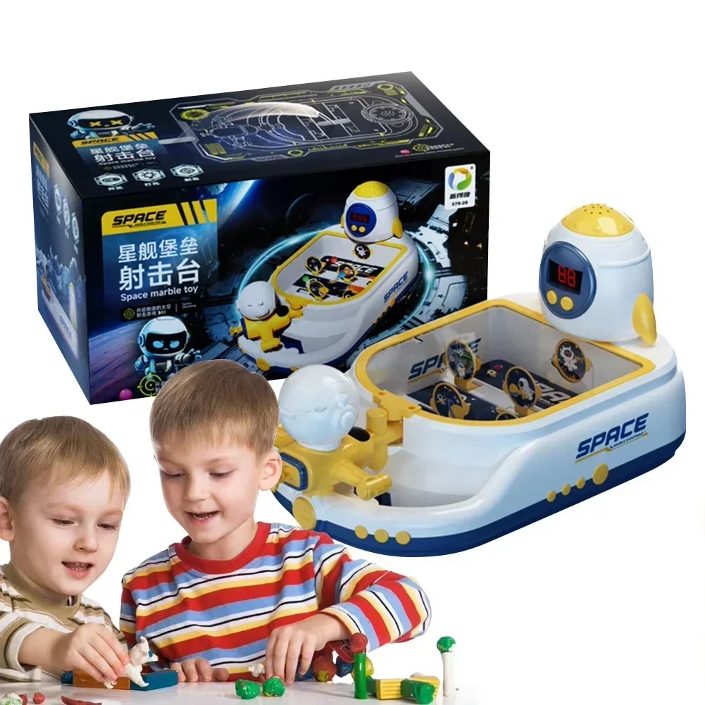 Kids Toy Early Learning Set Focus Training Pinball Machine Exercise Launching Toy Tabletop Pinball Game Parent Child Interaction