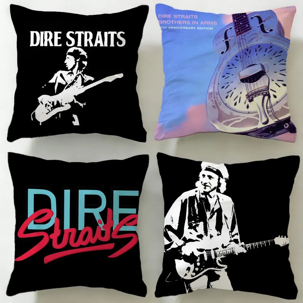 Classic Band Dire Straits Cushion Cover Soft & Easy-Wash Pillow Case – Versatile for Couch, Bed, Travel and Office