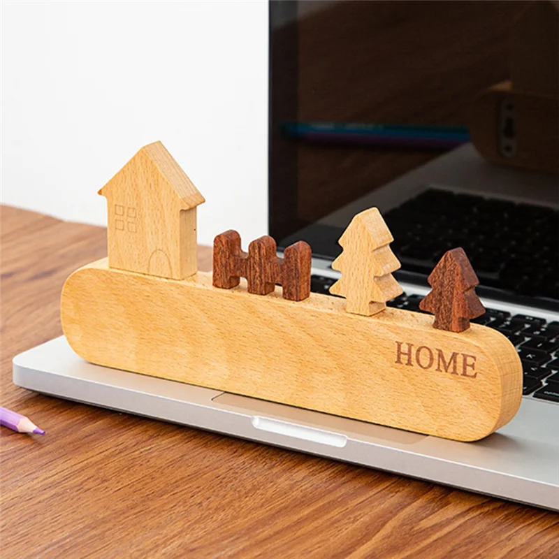 M11K-Wall Mount Key Hook Rack Solid Wood Non-Toxic Key Storage Holder Coat Rack Household Sundries