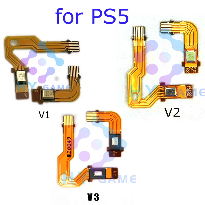 1set for PS5 V1 V2 V3 Microphone Flex Cable Dual Sense Left & Right Microphone Ribbon Flex Cable Inner Mic Cable Replacement