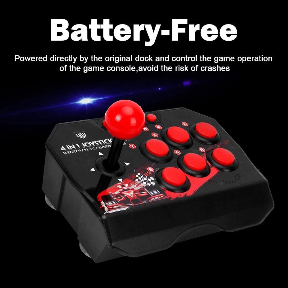 Usb com fio jogo joystick retro arcade estação turbo game console rocker luta controlador para ps3/interruptor/pc/android tv dropship
