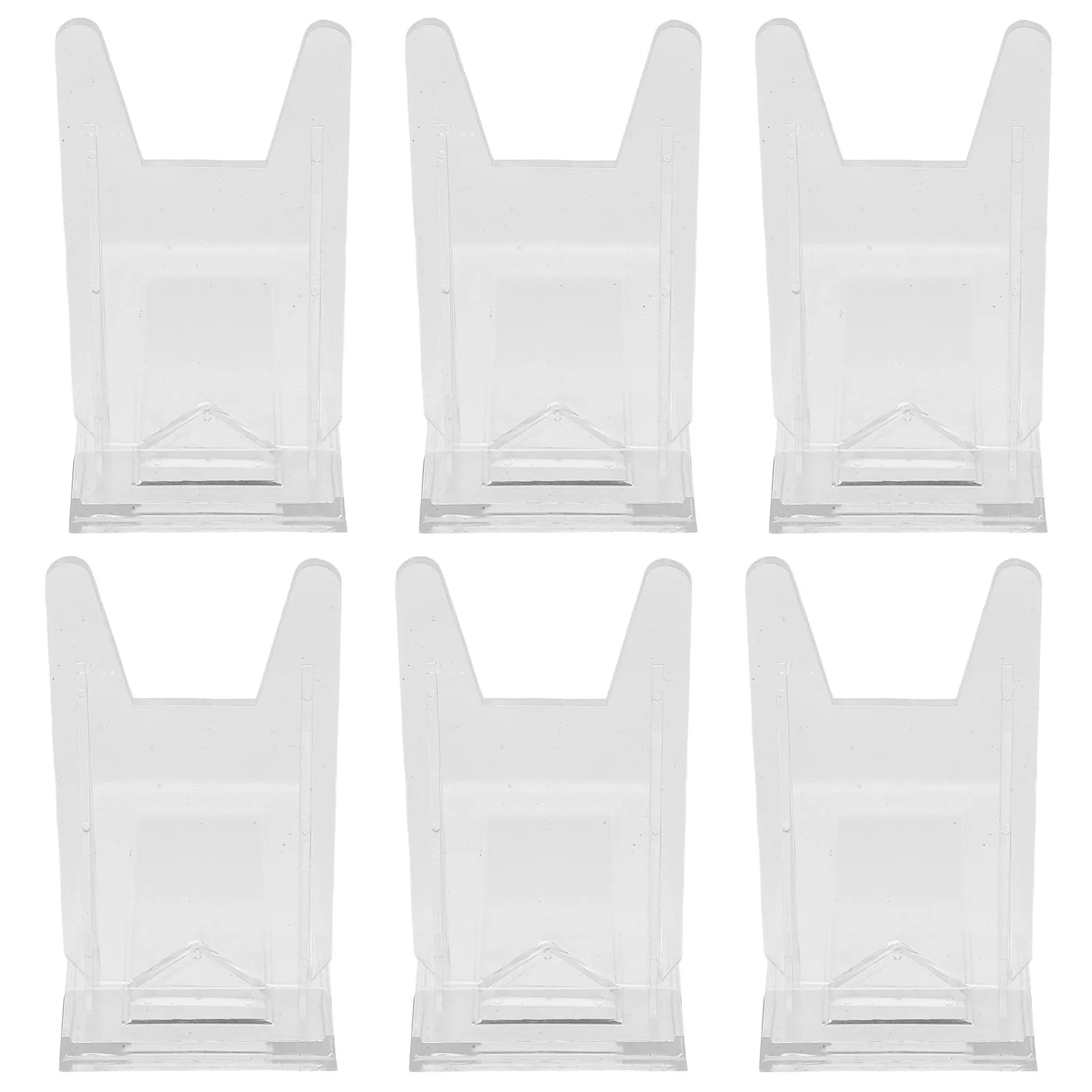 6Pcs Acrylic Display Stand Holder For Home Decor Clear Multi-functional Plate Picture Frame Handbag Retail Shelf
