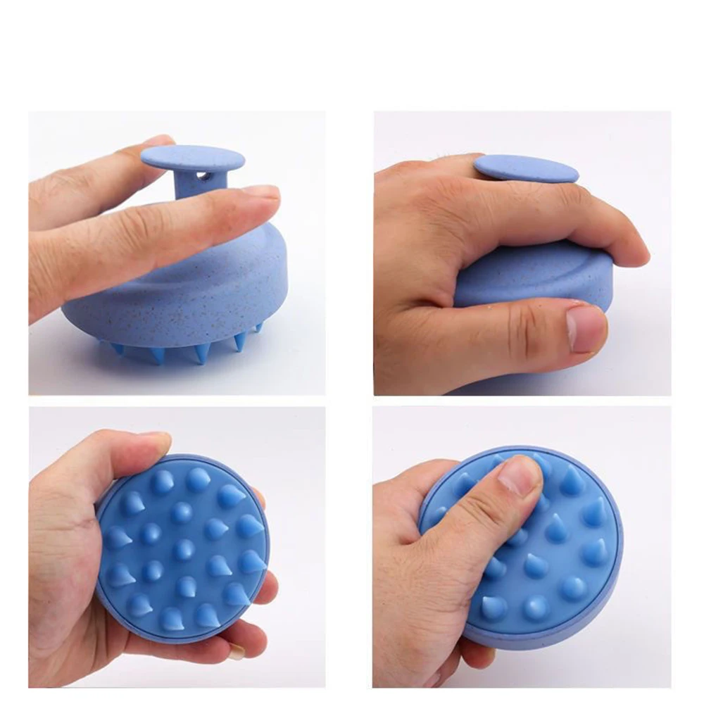 1pc Silicone Shampoo Brush Body Massage Brush Bath Shower Brush Salon Hairdressing Tool Scalp Massage Comb Hair Washing Comb image 4
