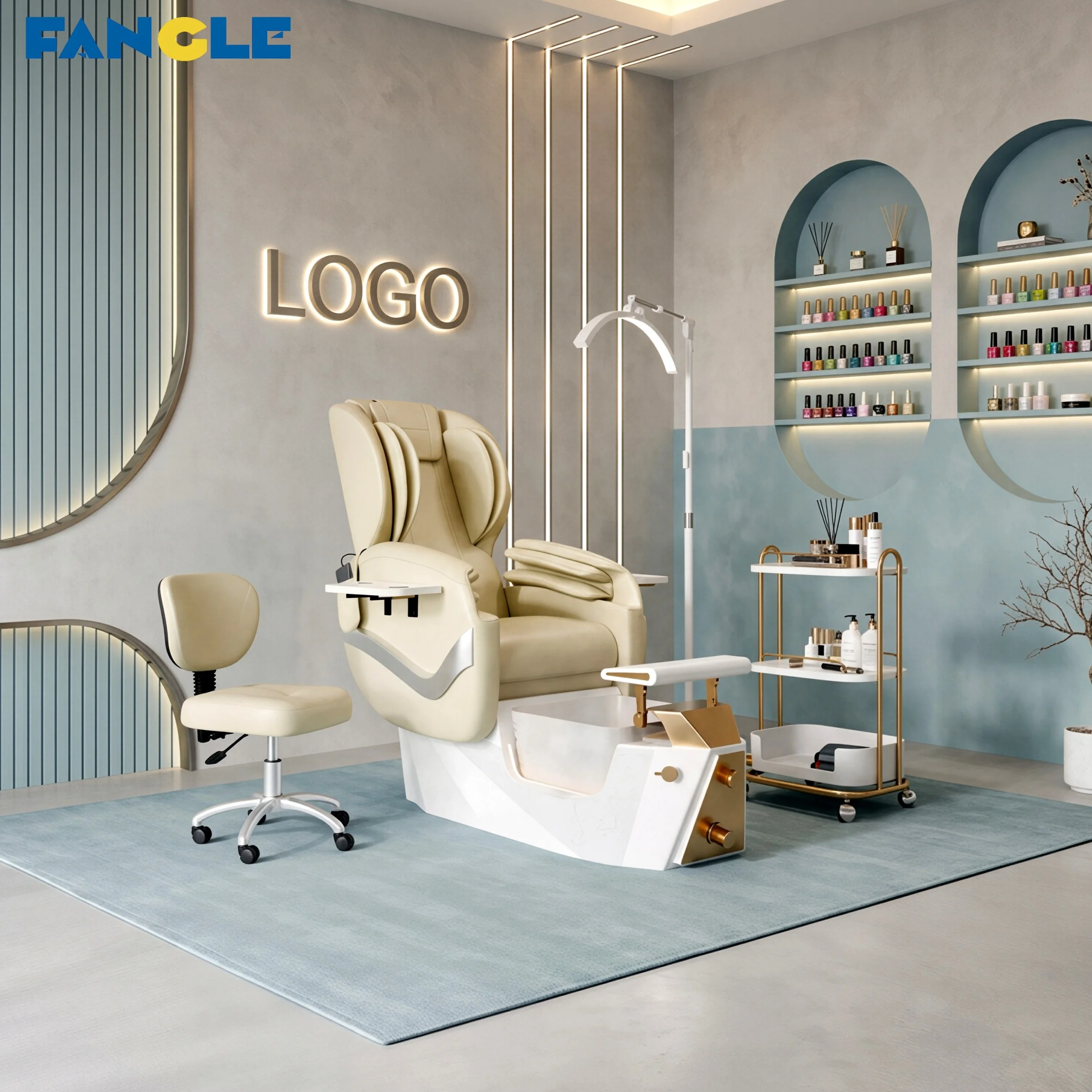 Luxury Multi Functional Foot Spa Massage Chair Custom Nail Salon Pedicure And Manicure Chairs Reclinable Electric Pedicure Chair