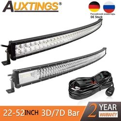 Auxtings-Barra de luz led curvada para vehículos todoterreno, luz de trabajo, 22