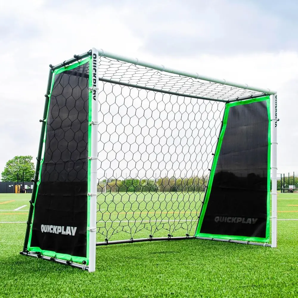 

3-in-1 Soccer Trainer: Rebounder, Goal, and Responsive Rebound Net for High & Low Passing and Shooting Drills