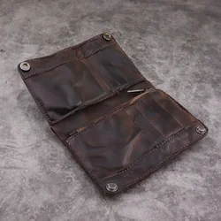 Cowhide Leather Money bag Men's Soft Leather Retro Casual Long Wallet Men's Zipper Wallet Phone Bag Male Purse Vintage