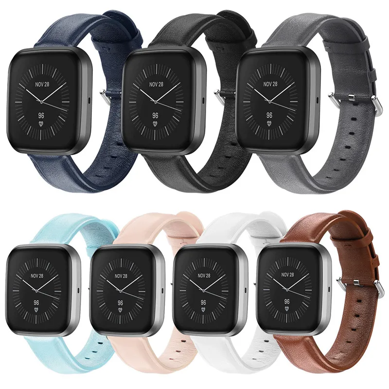 Genuine Leather Strap For Fitbit Versa 3 4 Sense Smart Watch Replacement Bracelet Band for Fitbit Sense 2 Lite Belt
