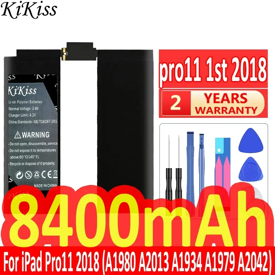 KiKiss Battery For Apple iPad Pro 9.7/10.5/11 2018 2020 2021/12.9 1st 2nd 3rd 3 Gen/A1584 A1670 A1673 A1701 A1980 A1983 A2228